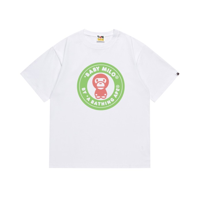 Watermelon Color Cartoon Milo Round Seal Letter Print Tee 2 colors 29348065