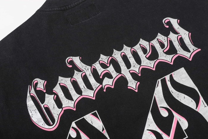 Retro Varsity Basketball Streetwear Front Skeleton Basketball Team Vintage Gothic Letter Print Back Green Outline Flame Crackle Number 14 T-Shirt 2 colors 29347777
