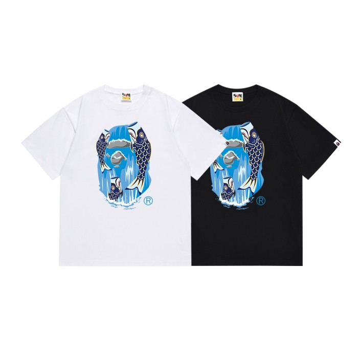 Carp Streamer Waterfall Ape Head Print Tee 2 colors 29348050