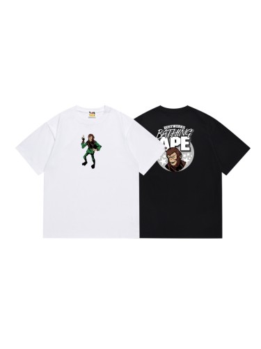 Cartoon Green Outfit Swordsman Ape Print Tee 2 colors 29348049