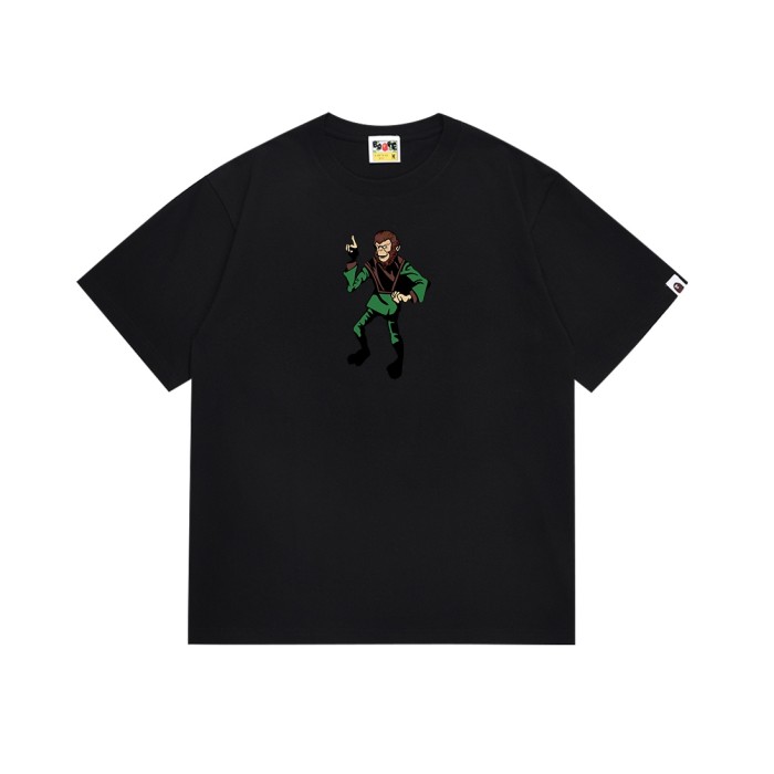 Cartoon Green Outfit Swordsman Ape Print Tee 2 colors 29348049