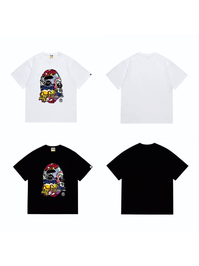 Street Toy Graffiti Cartoon Ape Print Tee 2 colors 29348047