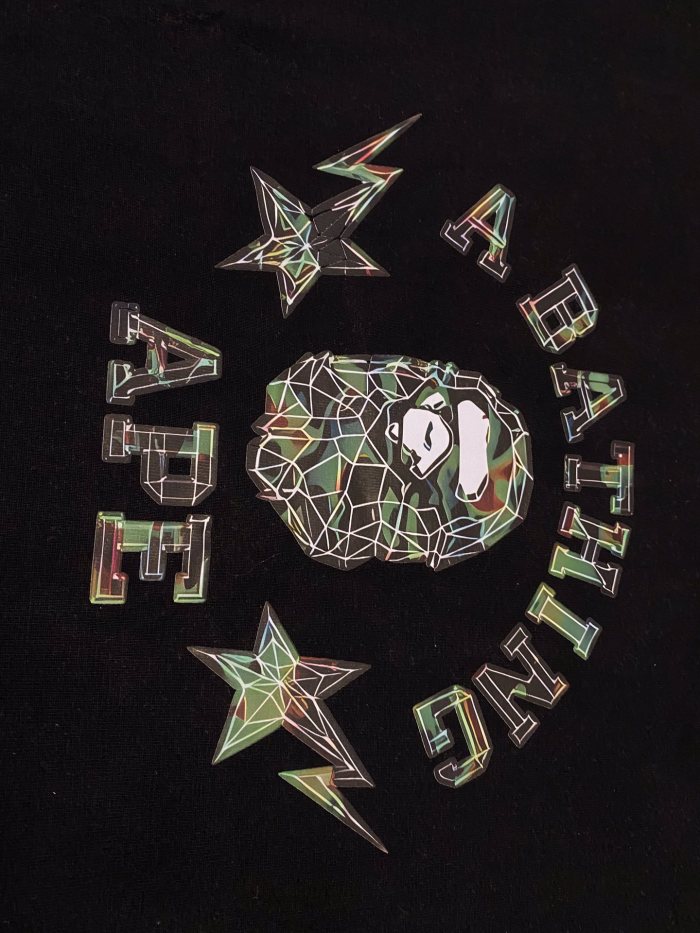 Crystal Grid Ape Head Star Print Tee 2 colors 29348062