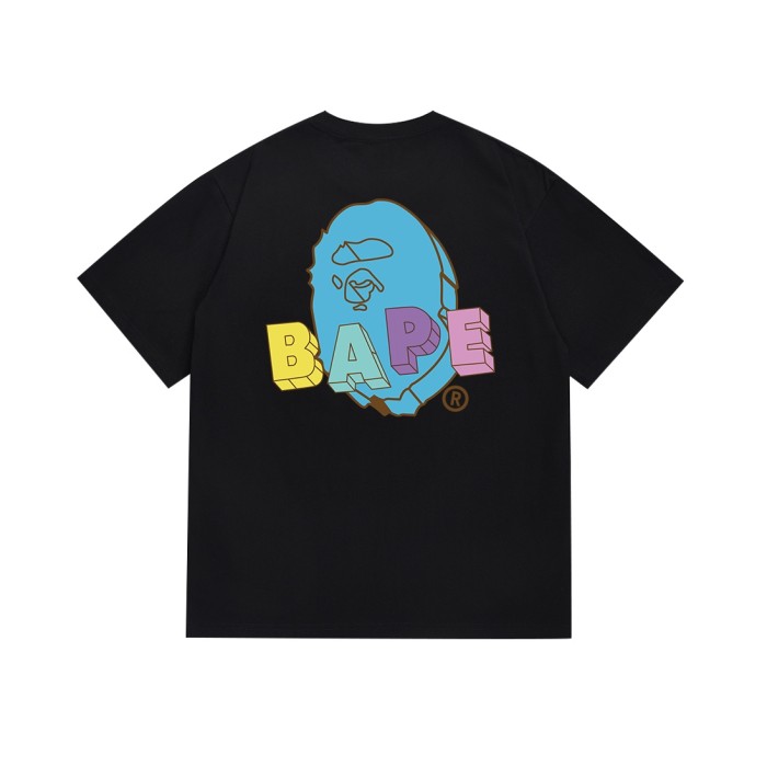 Colorful Summer Ape Head Popsicle Letter Print Tee 2 colors 29348066