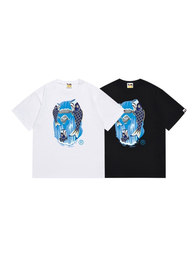 Carp Streamer Waterfall Ape Head Print Tee 2 colors 29348050