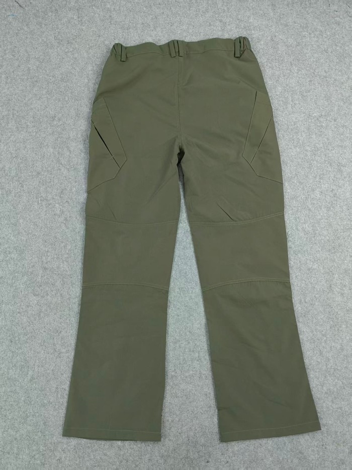 [50% Off]Army Green Multi Pocket Knee Seam Flare Cargo Pants 29347643
