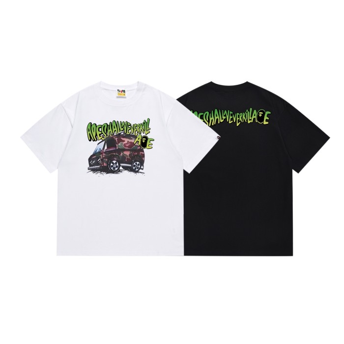 Camo Car Graffiti Ape Head Letter Print Tee 2 colors 29348054