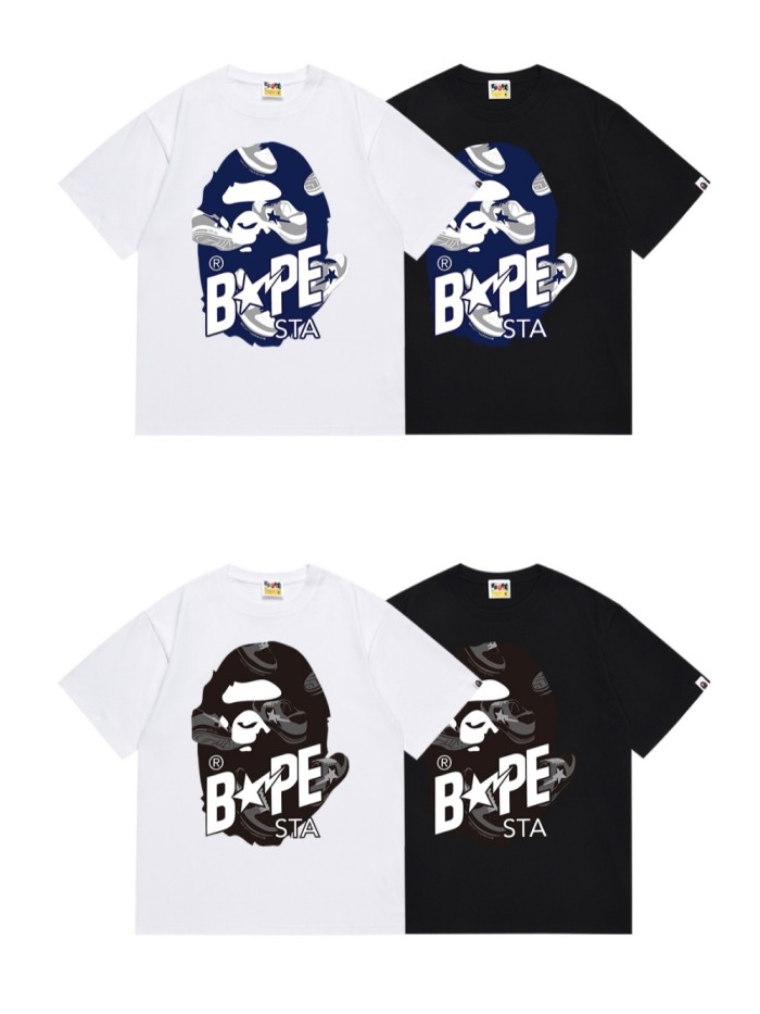 Star Logo Casual Shoes Ape Head Print Tee 4 colors 29348067