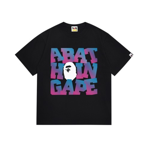 Ape Head Blue Purple Gradient Letter Print Tee 2 colors 29348075