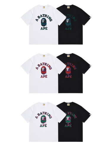 Gradient Graffiti Letter Ape Head Print Tee 6 colors 29348046