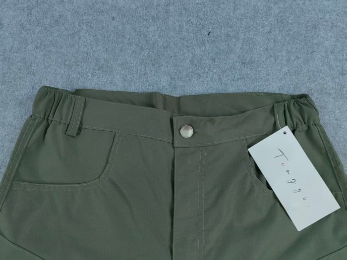 [50% Off]Army Green Multi Pocket Knee Seam Flare Cargo Pants 29347643