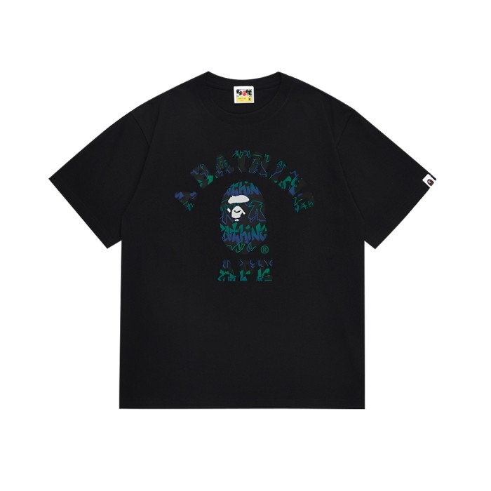 Gradient Graffiti Letter Ape Head Print Tee 6 colors 29348046