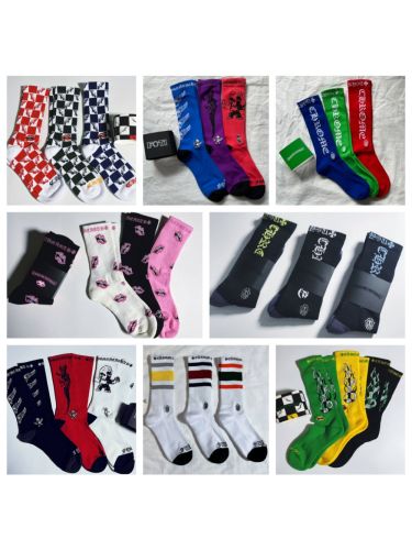 1:1 quality version Sanskrit Lip Skull Knit Socks 3 Pairs Per Card 11 styles 29348025
