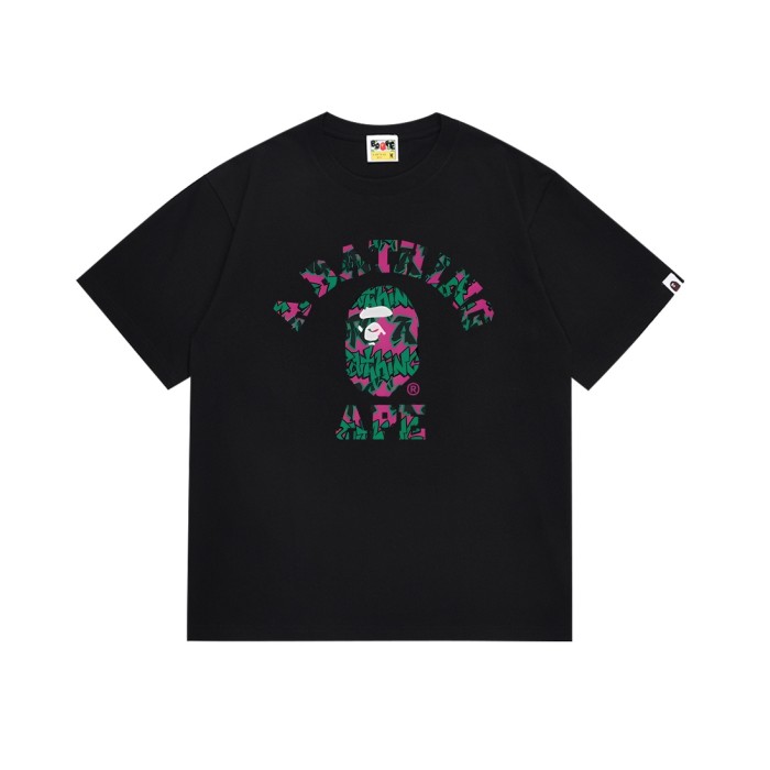 Gradient Graffiti Letter Ape Head Print Tee 6 colors 29348046