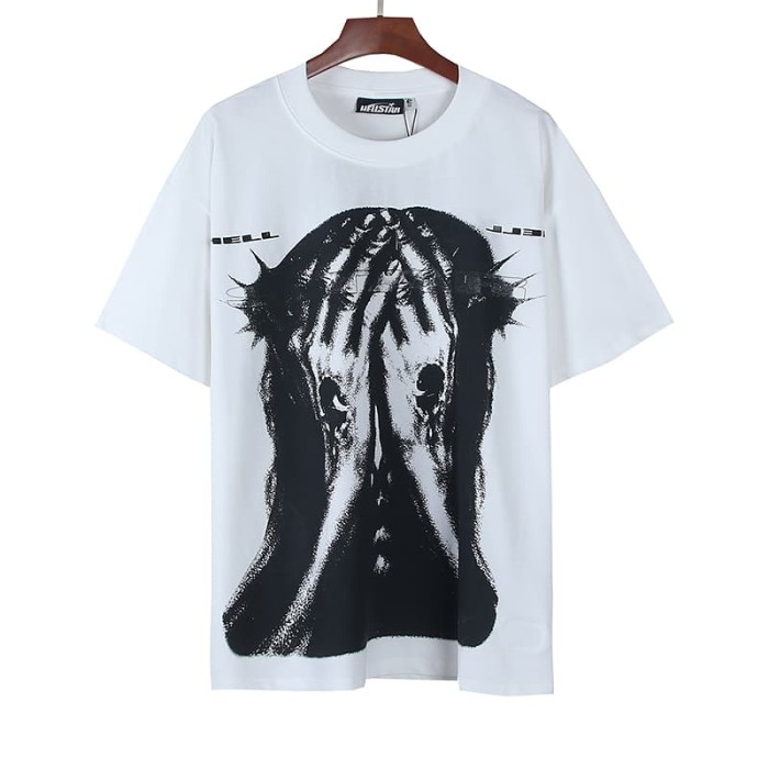 Thorn Crown Face Covered Jesus Print Tee 29348174