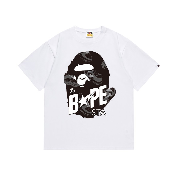 Star Logo Casual Shoes Ape Head Print Tee 4 colors 29348067