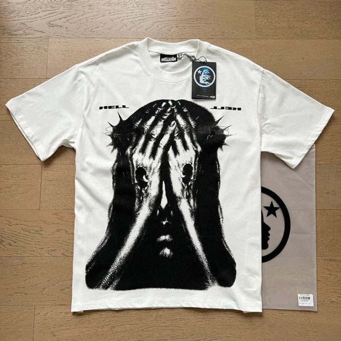 Thorn Crown Face Covered Jesus Print Tee 29348174