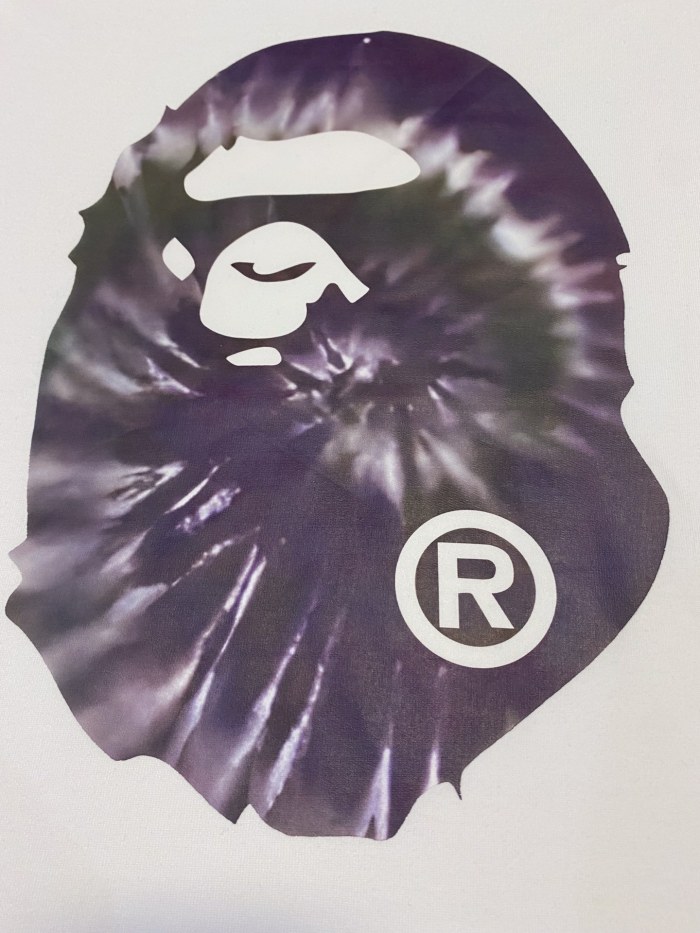 Swirl Tie Dye Gradient Ape Head Print Tee 4 colors 29348068