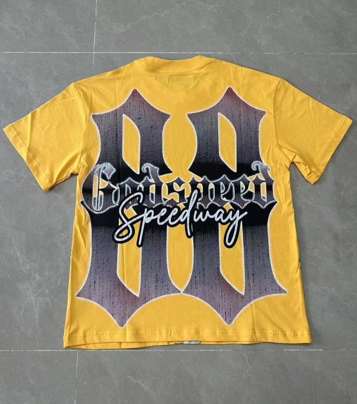 Grunge Biker Hip Hop Streetwear Front Red Outline Gothic Font Hooded Skeleton Rider Vintage Motorcycle Smoke Distressed Graphic T-Shirt 2 colors 29349512