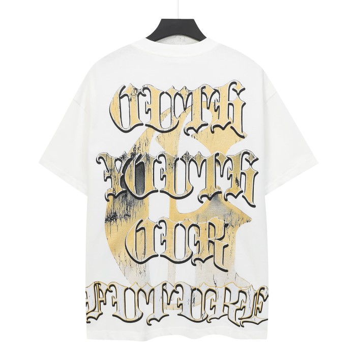 Grunge Coastal Hip Hop Streetwear Front Gradient Gothic Script Skeleton Rider Red Jet Ski Palm Tree Ocean Cracked Graphic T-Shirt 2 colors 29349516