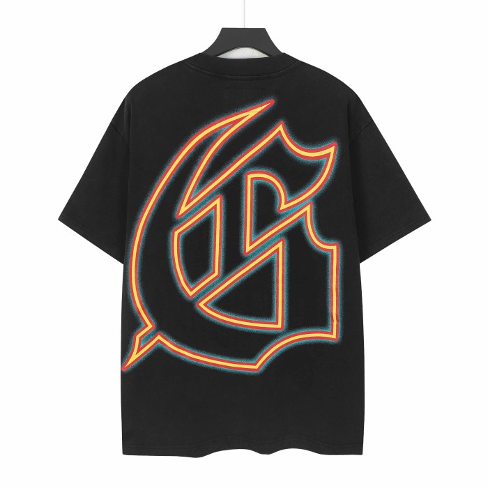 Streetwear Front Helmet Skeleton Race Car Palm Tree Island Cursive Letter Print T-Shirt 2 colors 29353551