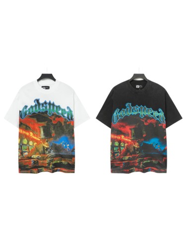 Gothic Script Top Hat Skeleton Sitting At Poker Table Neon Bar Background Distressed Graphic T-Shirt 2 colors 29353539