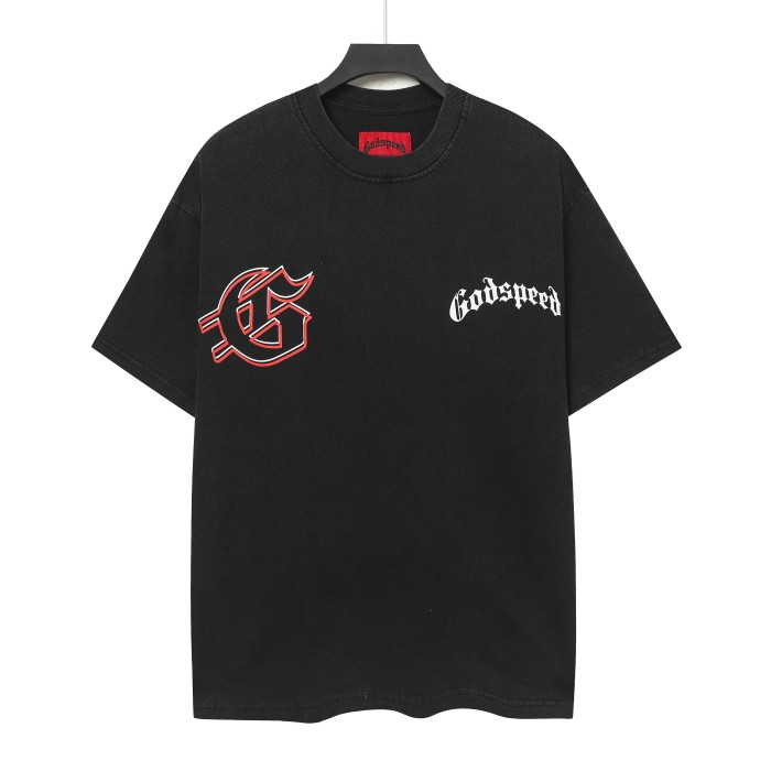 Mini Gothic Logo Print Back Large Crackle Sunset Liberty Statue City Silhouette E Pluribus Unum Latin Text T-Shirt 2 colors 29353526
