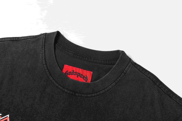 Mini Gothic Logo Print Back Large Crackle Sunset Liberty Statue City Silhouette E Pluribus Unum Latin Text T-Shirt 2 colors 29353526
