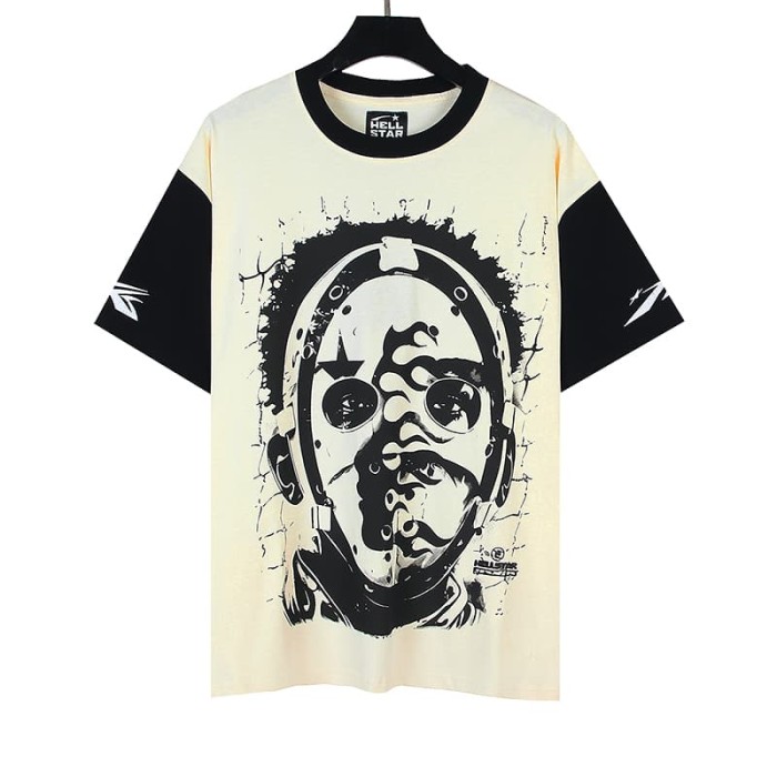 Cage Mask 777 Color Block Raglan Sleeve Print Tee 29353444