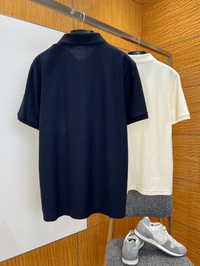 1:1 quality version White Border Black Letter Big M Logo Towel Embroidery Polo Shirt 2 colors 29354666