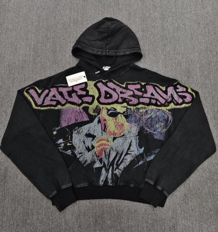1:1 quality version Portrait Beast Rhinestone Print Washed Hoodie 18 colors 29354930