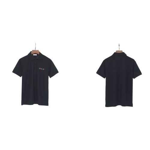 Chest Letter Embroidered Turn Down Collar Polo Shirt 16 colors 29354656