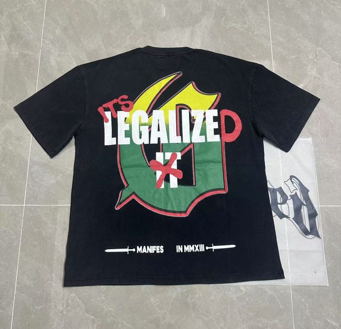 Herbal Farm Graphic Streetwear Front Full Hazmat Suit Skeleton Grower Smoking Herbal Plant Bushes Gradient Gothic Letter Print T-Shirt 2 colors 29354821