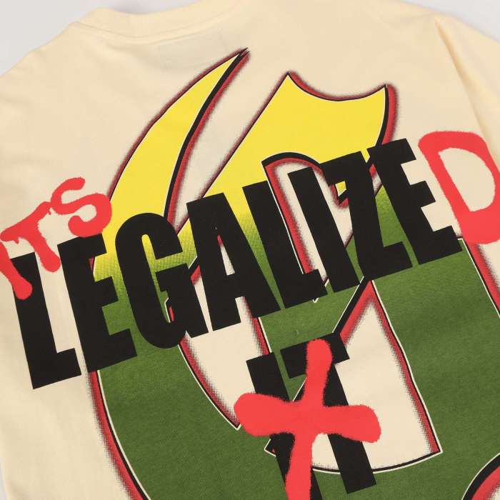 Herbal Farm Graphic Streetwear Front Full Hazmat Suit Skeleton Grower Smoking Herbal Plant Bushes Gradient Gothic Letter Print T-Shirt 2 colors 29354821