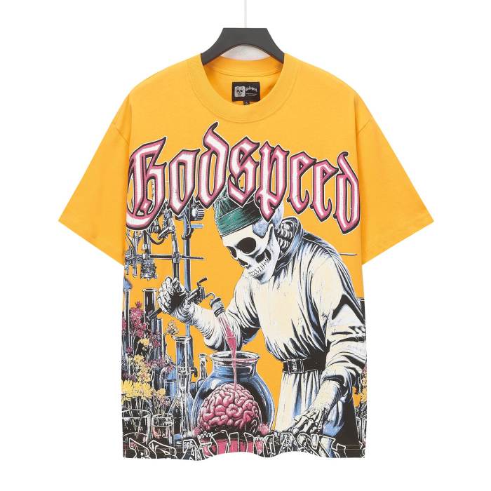 Mad Scientist Graphic Streetwear Front Lab Coat Skeleton Surgeon Human Brain Glass Beaker Floral Lab Gear Pink Outline Gothic Letter T-Shirt 2 colors 29354869