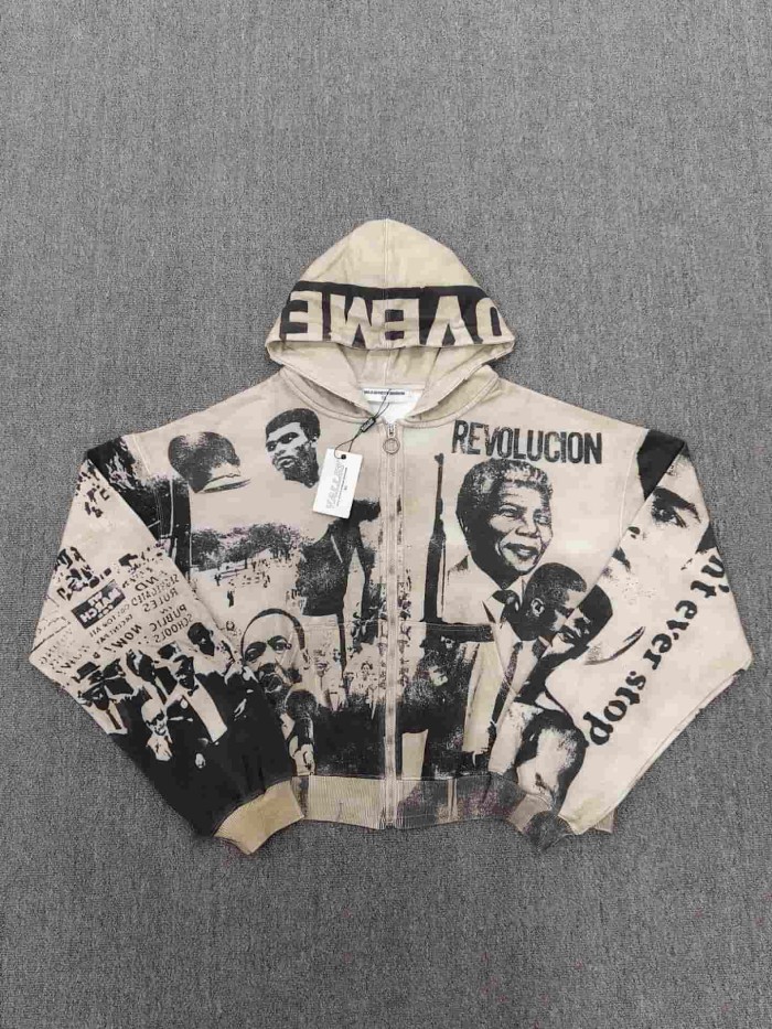 1:1 quality version American Vintage Rhinestone Embroidery Print Washed Zip Up Hoodie 30 colors 29354931