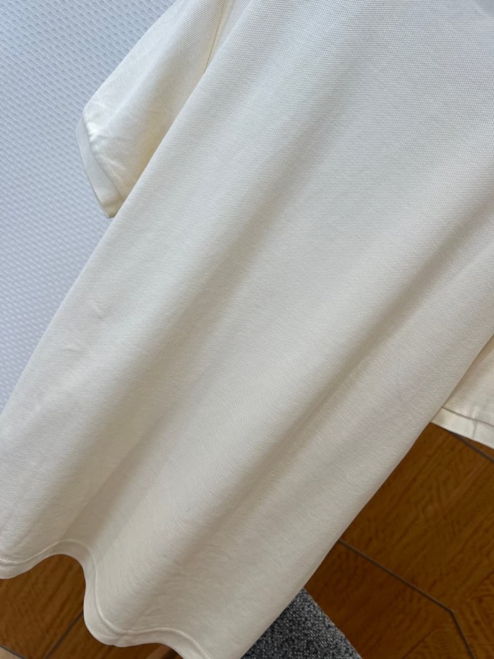 1:1 quality version White Border Black Letter Big M Logo Towel Embroidery Polo Shirt 2 colors 29354666
