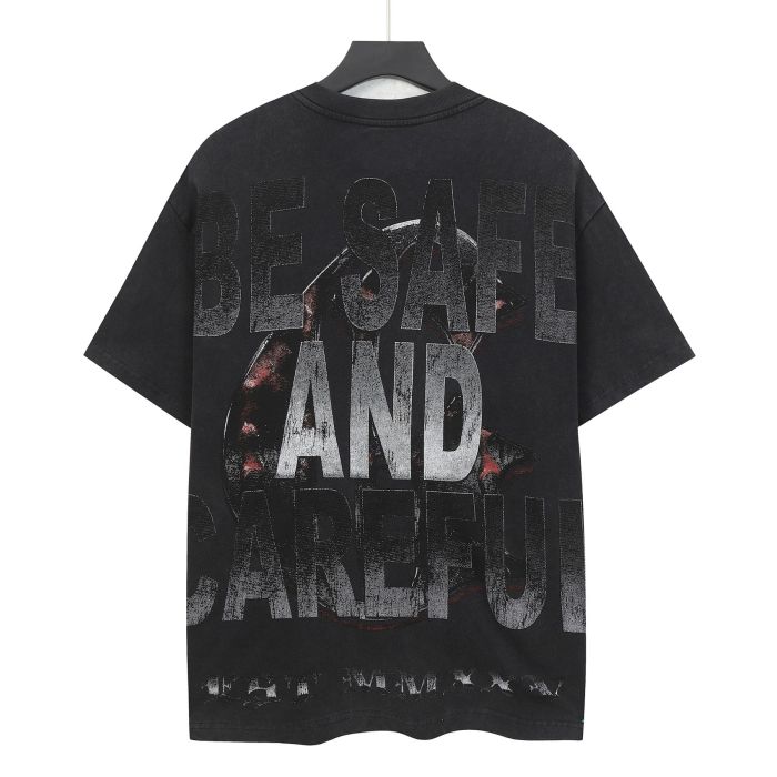 La Disaster Graphic Streetwear Front Helicopter Burning Hollywood Landmark Fire Smoke Police Car Silver Gothic Letter Print T-Shirt 2 colors 29354882