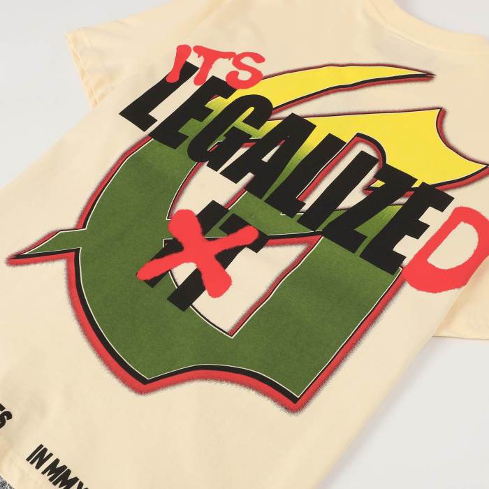 Herbal Farm Graphic Streetwear Front Full Hazmat Suit Skeleton Grower Smoking Herbal Plant Bushes Gradient Gothic Letter Print T-Shirt 2 colors 29354821
