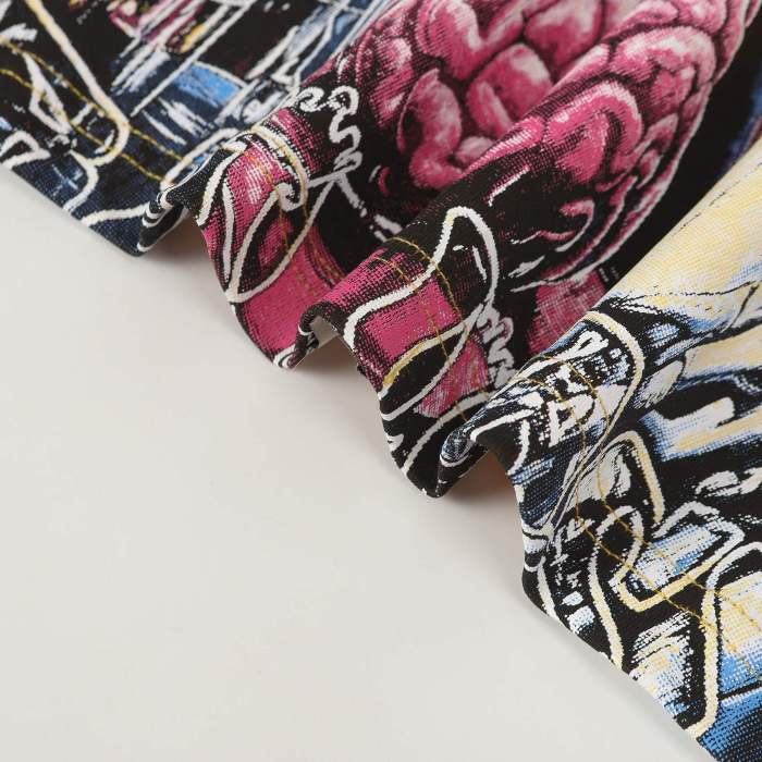 Mad Scientist Graphic Streetwear Front Lab Coat Skeleton Surgeon Human Brain Glass Beaker Floral Lab Gear Pink Outline Gothic Letter T-Shirt 2 colors 29354869