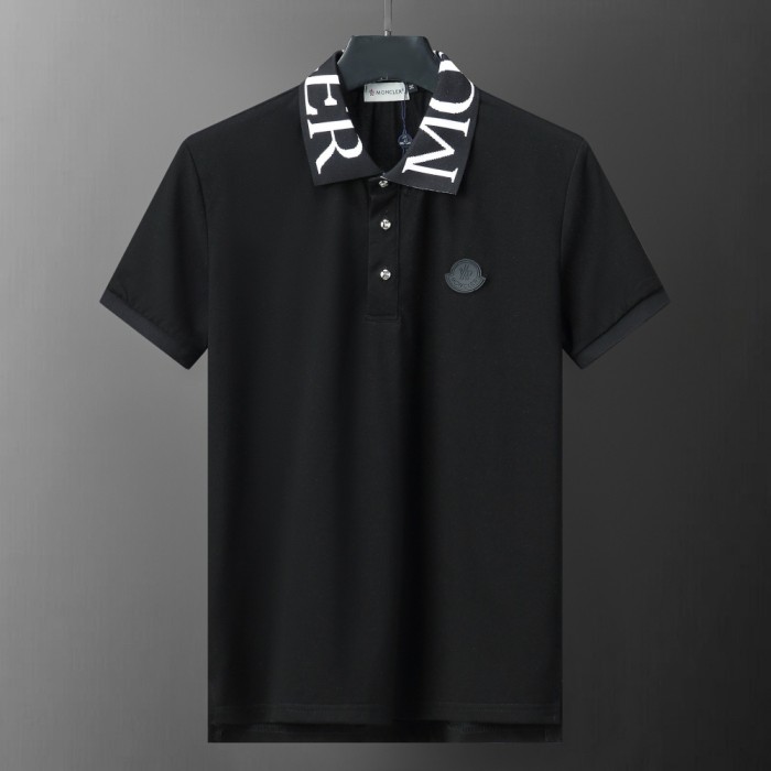 Jacquard Knit Turn Down Collar Logo Embroidered Polo Shirt 15 colors 29354655