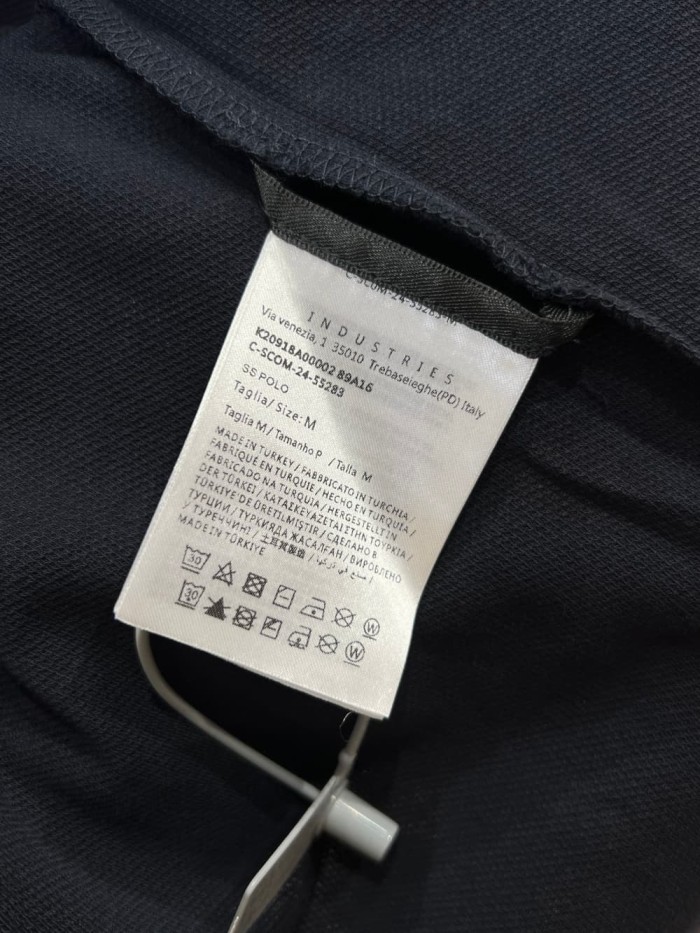 1:1 quality version White Border Black Letter Big M Logo Towel Embroidery Polo Shirt 2 colors 29354666