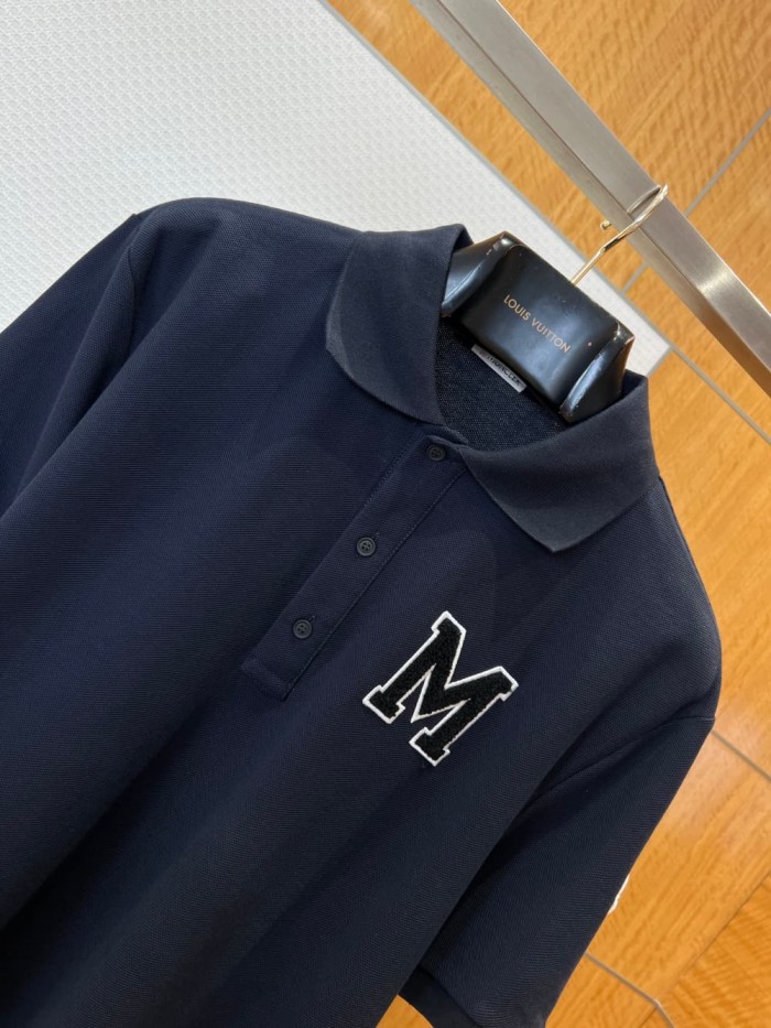 1:1 quality version White Border Black Letter Big M Logo Towel Embroidery Polo Shirt 2 colors 29354666