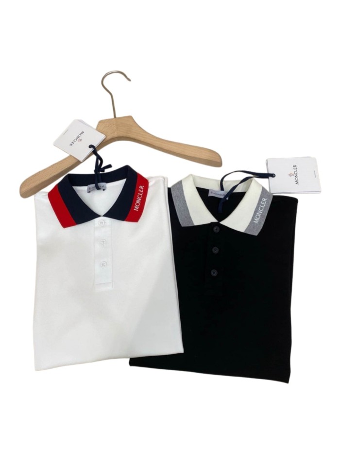 1:1 quality version Spliced Collar Letter Embroidery Sleeve Badge Turn Down Collar Polo Shirt 2 colors 29354668