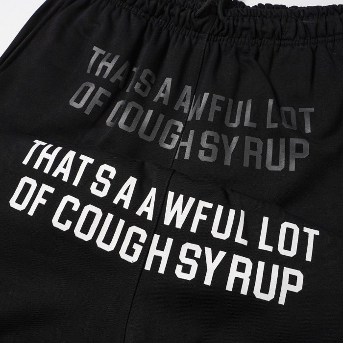 Front Horizontal Text Back Vertical Big Letter Sweat Shorts 2 colors 29356463