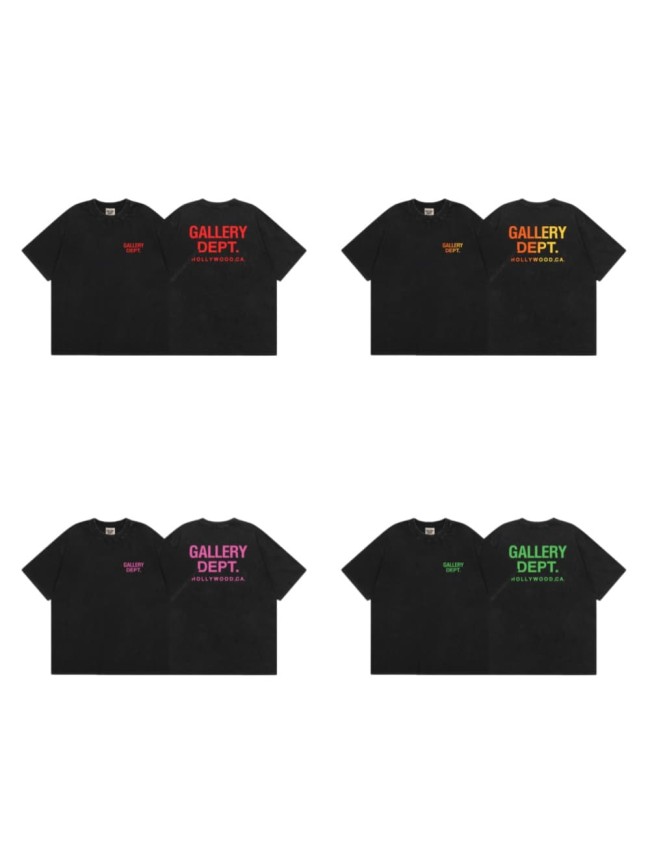 Multi Tone Front Back Text Print Vintage Washed Black Oversized Casual Crew Neck Tee 4 colors 29356408