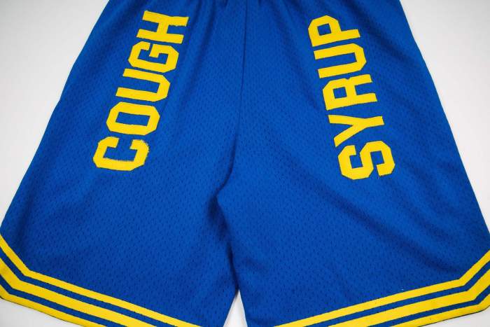 Letter Number 16 Side Vertical Split Dual Sided Graphic Striped Hem Loose Athletic Mesh Shorts Print Shorts 4 colors 29355952