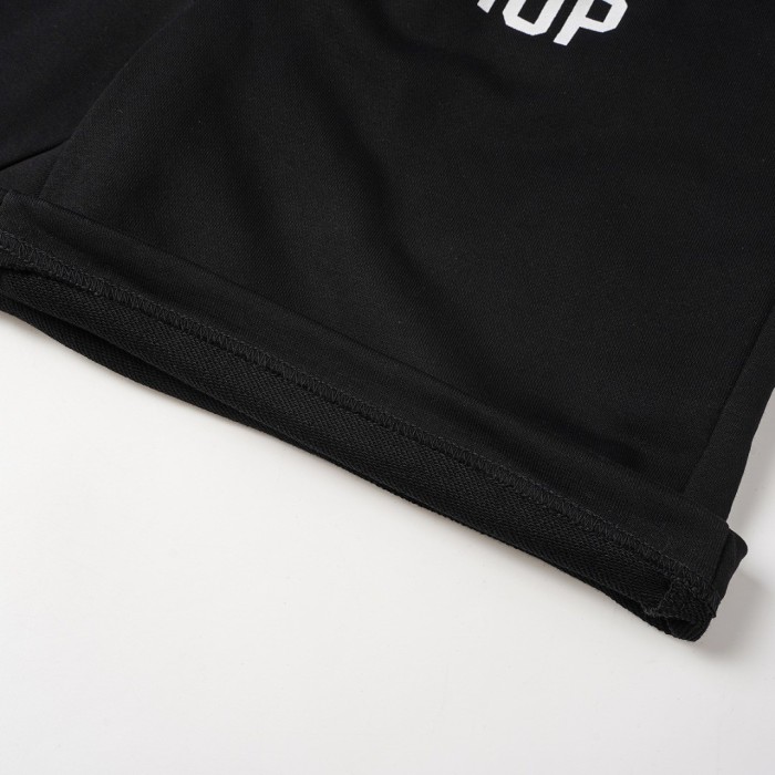 Front Horizontal Text Back Vertical Big Letter Sweat Shorts 2 colors 29356463
