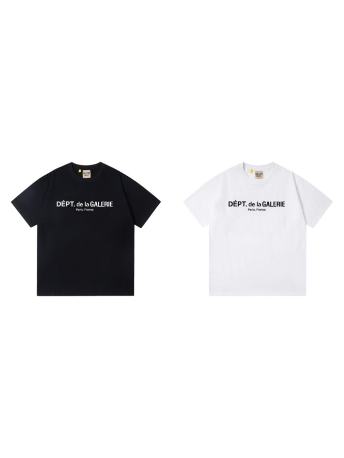 Minimalist French Text Print Crew Neck Loose Fit Casual Cotton Tee 2 colors 29356385