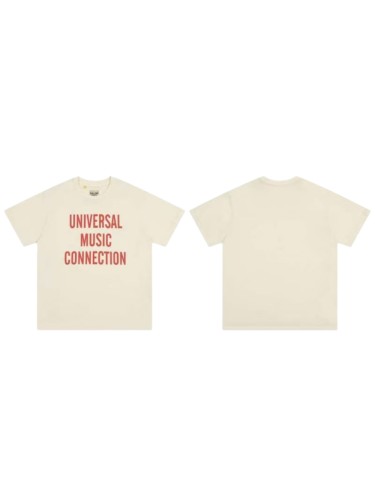 Vintage Hip Hop Solid Cream Front Red Bold Stacked Text Print Oversized Crew Neck Cotton Tee 29358802